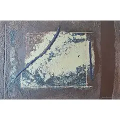 Foto de um(a) JUAREZ MAGNO, 1988, Pintura original e única usando técnica mista sobre suporte rígido, em formato de painel, 73 x 50 cm e assinada a mão, da categoria de Pinturas. Pintor, desenhista, cenógrafo, publicitário. Juarez Magno de Freitas Almeida iniciou seus estudos artísticos na Escola... Vendido no marketplace Trésors.