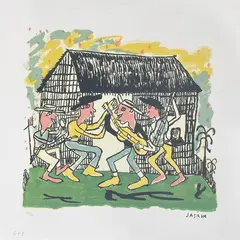 Foto de um(a) José Antonio da Silva - Gravura original com assintura gravada, medindo 26X39 cm e sem moldura, da categoria de Serigrafia. José Antônio da Silva, nascido em 1909 e falecido em 1996, foi um pintor, desenhista, escritor, escultor e repentista... Vendido no marketplace Trésors.