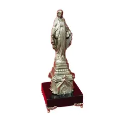 Foto de um(a) Imagem Nossa Senhora Das Graças, Feito Na Alemanha, Década de 1930, da categoria de Objetos religiosos e espirituais. Imagem da nossa senhora das graças em antimônio com pátina bronze, base em madeira ebanizada e pezinhos em latão. Feito na... Vendido no marketplace Trésors.