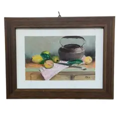 Foto de um(a) Quadro Acrílico sobre Eucatex, Década de 2000, da categoria de Pinturas. Quadro em acrílico sobre eucatex com moldura em madeira. Autor, p.a.s, década de 2000 A: 15,5 cm L: 20 cm P: 1,2 cm peso:... Vendido no marketplace Trésors.