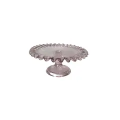 Foto de um(a) Suporte para bolo, da categoria de Suportes decorativos. Suporte para bolo em vidro rosé, 18 cm diâm:. Vendido no marketplace Trésors.