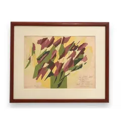 Foto de um(a) Carlos Scliar - 'Flores', 1990 - Serigrafia assinada a mão, edição P.A. e medindo 52 x 65 cm (com moldura), da categoria de Serigrafia. Carlos Scliar (1920–2001) foi um dos mais versáteis artistas e pioneiros da arte moderna no Brasil, atuando como pintor,... Vendido no marketplace Trésors.