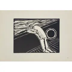 Foto de um(a) Lasar Segall - Figura no tombadilho - 934-1000. Fotolitografia, 38x27 cm, 1966, sem assinatura. Sem moldura. Gravura pertencente ao álbum de comemoração de 10 anos do falecimento do artista., da categoria de Serigrafia. Lasar Segall (1891–1957) foi um pintor, gravador, escultor e desenhista judeu nascido na Lituânia e naturalizado brasileiro,... Vendido no marketplace Trésors.