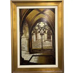Foto de um(a) Rodolfo Gerd Willamowius - Técnica mista sobre placa de 84 x 52 (obra) e 108 x 77 cm (com moldura), da categoria de Pinturas. Magnífica e imponente pintura que exemplifica o domínio absoluto da perspectiva e do claro-escuro pelo renomado artista. A... Vendido no marketplace Trésors.