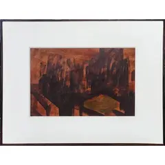 Foto de um(a) Carlos Scliar, óleo sobre chapa de eucatex, 66 x 85 cm, ano 1964, com moldura e assinado a mão, da categoria de Pinturas. Carlos Scliar, óleo sobre chapa de eucatex, 66 x 85 cm, ano 1964, com moldura e assinado a mão. Vendido no marketplace Trésors.