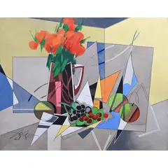 Foto de um(a) Henri Carrières, Natureza Morta é óleo sobre tela medindo 50 x 60 cm, assinado à mão e sem moldura, da categoria de Pinturas. Vendido no marketplace Trésors.