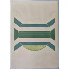 Foto de um(a) Lyria Palombini - Gravura em relevo "Mutação", assinada e datada de 1974, em papel com marca d'água medido 70 x 49 cm e sem moldura, da categoria de Serigrafia. Vendido no marketplace Trésors.