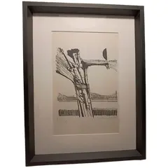 Foto de um(a) litografia original de ademir martins, datada de 1977. obra numerada 65/150, assinada à mão pelo artista. acompanha moldura nova na cor preta. peça usada em ótimo estado de conservação. medidas: 43cm x 32cm., da categoria de Serigrafia. litografia original de ademir martins, datada de 1977. obra numerada 65/150, assinada à mão pelo artista. acompanha moldura... Vendido no marketplace Trésors.