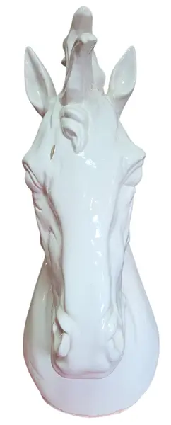 Foto de um(a) Garanhão em Porcelana Esmaltada, da categoria de Escultura. Escultura em porcelana fina com acabamento em esmalte de alto brilho. A técnica de esmaltação a altas temperaturas garante... Mostrado de uma perspectiva diferente. Vendido no marketplace Trésors.