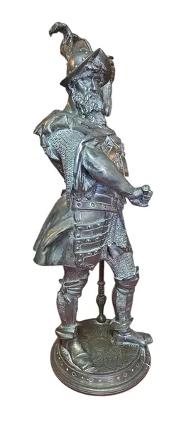 Foto de um(a) Escultura Antiga de Cavaleiro em Petit Bronze – França, Século XIX, da categoria de Escultura. Escultura antiga em Petit Bronze representando um cavaleiro com armadura detalhada. Mostrado de uma perspectiva diferente. Vendido no marketplace Trésors.
