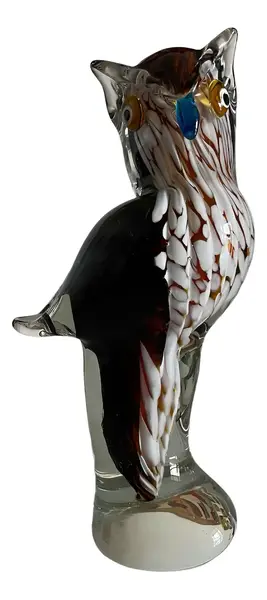 Foto de um(a) Antiga Obra Escultura De Coruja Art Deco Em Murano Italiano, da categoria de Escultura. ~ Italy Glass ~Belíssima escultura de coruja feita à mão em Murano artístico. Símbolo da inteligência e da sabedoria, a... Vendido no marketplace Trésors.