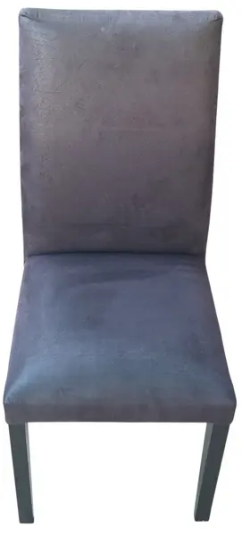 Foto de um(a) Cadeira em Suede Cinza e Pés de Madeira, da categoria de Outras cadeiras. Com um design clean, elegante e altamente versátil, esta cadeira é a escolha perfeita para compor salas de jantar,... Mostrado de uma perspectiva diferente. Vendido no marketplace Trésors.