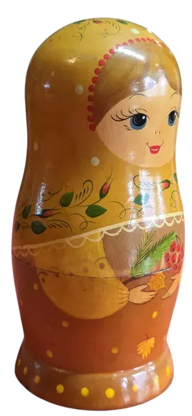 Foto de um(a) Matrioska Russa em Madeira – Conjunto com 3 Bonecas Empilháveis – Pintura Artesanal, da categoria de Bonecas. Adicione um toque de história e folclore à sua decoração com esta encantadora Matrioska (Boneca Russa). Fabricada em madeira... Mostrado de uma perspectiva diferente. Vendido no marketplace Trésors.
