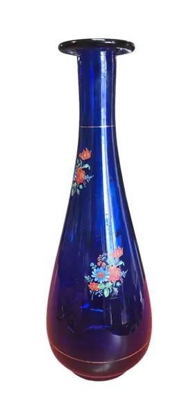 Foto de um(a) Vaso de Vidro Azul Cobalto Com Decoração Floral, da categoria de Vasos. Este vaso de vidro azul cobalto com decoração floral é uma peça charmosa e elegante para qualquer ambiente. O azul profundo... Vendido no marketplace Trésors.