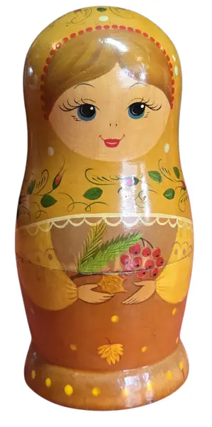 Foto de um(a) Matrioska Russa em Madeira – Conjunto com 3 Bonecas Empilháveis – Pintura Artesanal, da categoria de Bonecas. Adicione um toque de história e folclore à sua decoração com esta encantadora Matrioska (Boneca Russa). Fabricada em madeira... Vendido no marketplace Trésors.