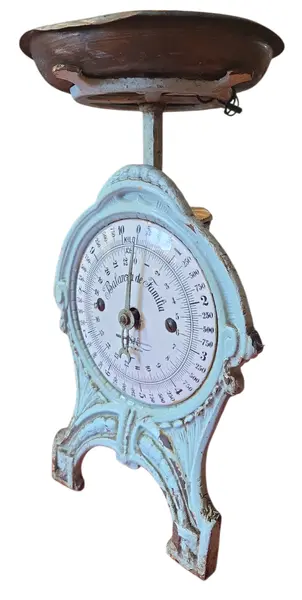 Foto de um(a) Balança Alemã Centenária - Fabrik Marke, da categoria de Colecionáveis. Uma joia da engenharia mecânica alemã do final do século XIX / início do XX. Esta balança centenária ostenta o prestigiado... Mostrado de uma perspectiva diferente. Vendido no marketplace Trésors.