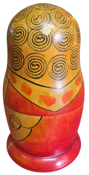 Foto de um(a) Matrioska Russa Vintage (USSR) - Conjunto com 5 Bonecas Pintadas à Mão, da categoria de Bonecas. Relíquia soviética autêntica para colecionadores e amantes de decoração vintage! Este belo conjunto de Matrioskas (bonecas... Mostrado de uma perspectiva diferente. Vendido no marketplace Trésors.