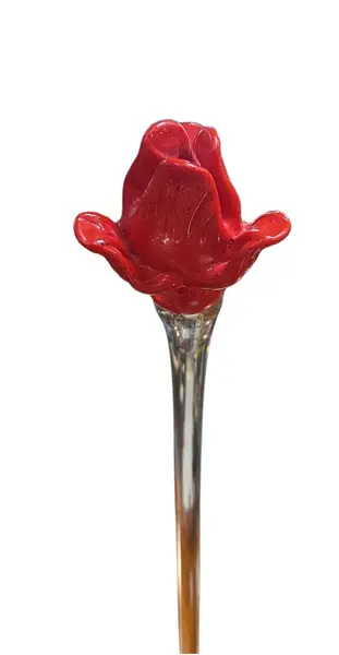 Foto de um(a) Flor de Cristal Artesanal Blumenau "Astros" – Vermelha Vibrante e Haste de Vidro Curva, da categoria de Outros colecionáveis. Exclusiva escultura artística em cristal tipo Murano, fabricada artesanalmente pela renomada marca brasileira "Astros",... Mostrado de uma perspectiva diferente. Vendido no marketplace Trésors.