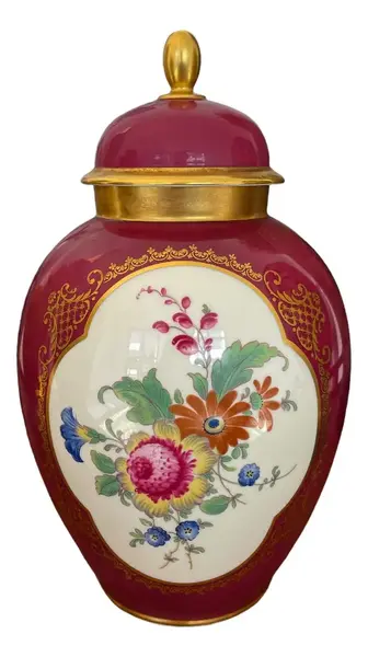 Foto de um(a) Antigo Potiche Vaso Em Porcelana Alemã Bavaria Thomas Ivory, da categoria de Vasos e recipientes. ~ Camille Tharaud | Limoges ~Para quem gosta de peças exclusivas. Antigo e grande vaso artístico em porcelana francesa da... Vendido no marketplace Trésors.
