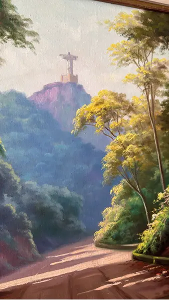 Foto de um(a) O Cristo - Nilton Bravo 1952, da categoria de Pinturas. Óleo sobre tela Nilton Bravo foi um pintor brasileiro conhecido principalmente por suas paisagens do Rio de Janeiro,... Mostrado de uma perspectiva diferente. Vendido no marketplace Trésors.