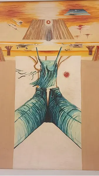 Foto de um(a) Eduardo Kenji Takebayash - óleo sobre tela 104 x 99 cm com moldura e assinado à mão, da categoria de Pinturas. Mostrado de uma perspectiva diferente. Vendido no marketplace Trésors.