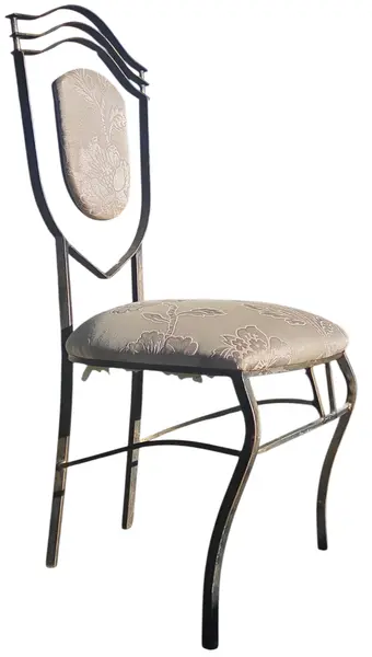 Foto de um(a) Cadeira de Ferro Decorativa com Encosto e Assento Estofado Floral, da categoria de Outras cadeiras. Sofisticada cadeira decorativa que une a robustez do metal com a delicadeza de um design clássico e imponente. Uma peça... Mostrado de uma perspectiva diferente. Vendido no marketplace Trésors.