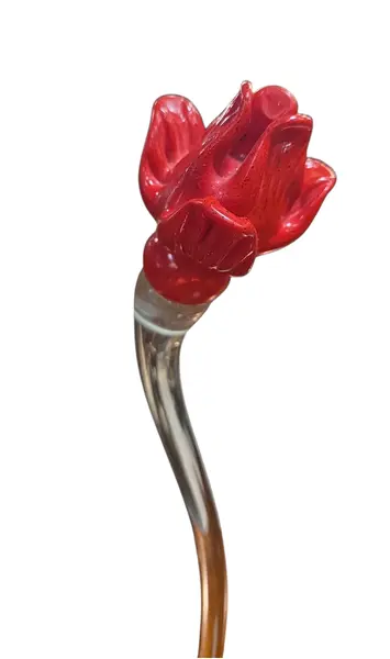Foto de um(a) Flor de Cristal Artesanal Blumenau "Astros" – Vermelha Vibrante e Haste de Vidro Curva, da categoria de Outros colecionáveis. Exclusiva escultura artística em cristal tipo Murano, fabricada artesanalmente pela renomada marca brasileira "Astros",... Mostrado de uma perspectiva diferente. Vendido no marketplace Trésors.