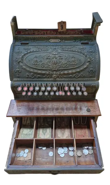 Foto de um(a) Imponente e Rara Caixa Registradora da marca National do Início do Séc. XX, da categoria de Outros colecionáveis. Belíssima caixa registradora mecânica da National Cash Register (NCR), fabricada no ano de 1910 em Dayton, Ohio, modelo... Vendido no marketplace Trésors.