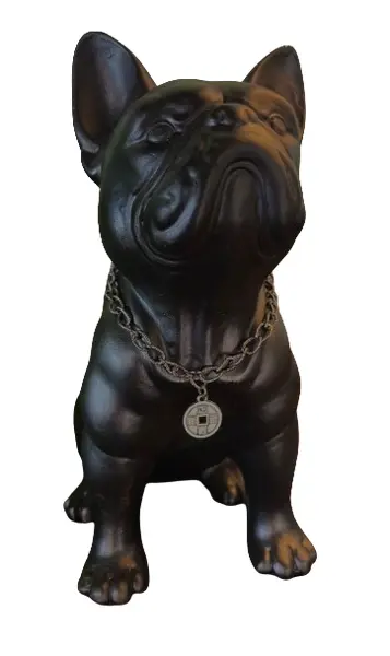 Foto de um(a) Escultura Bulldog Francês em Estuque Resinado, da categoria de Modelos e estatuetas. Escultura decorativa de design contemporâneo representando um bulldog francês. Confeccionada com estrutura interna de ferro... Vendido no marketplace Trésors.