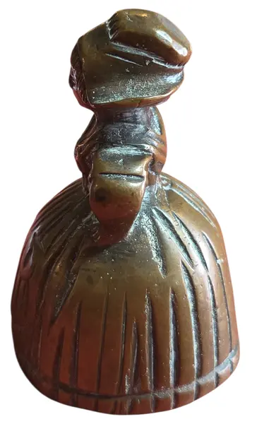Foto de um(a) Sino de Mesa Antigo em Bronze – Figura Feminina, da categoria de Outros colecionáveis. Excelente estado vintage, apresentando o desgaste natural da pátina que atesta sua antiguidade, sem marcas de restauro ou... Mostrado de uma perspectiva diferente. Vendido no marketplace Trésors.