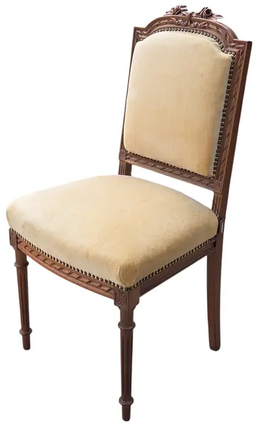 Foto de um(a) Cadeira Antiga Luís XVI em Madeira Nobre Entalhada, da categoria de Outras cadeiras. Elegante cadeira de época clássico francês (Luís XVI), confeccionada em madeira nobre de alta densidade com ricos detalhes... Vendido no marketplace Trésors.