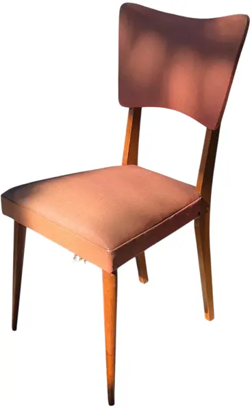 Foto de um(a) Cadeira Pés Palito - Móveis Pedroso, da categoria de Outras cadeiras. Relíquia do design mobiliário paranaense dos anos 50/60. Esta belíssima cadeira traz a autêntica estética Mid-Century Modern... Vendido no marketplace Trésors.