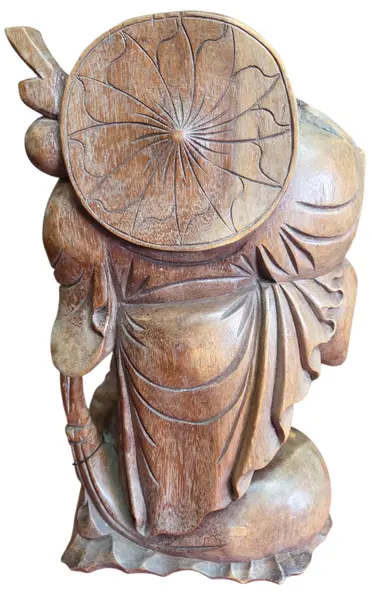 Foto de um(a) Escultura Buda em Madeira Maciça Esculpida à Mão, da categoria de Escultura. Linda peça decorativa entalhada em um único bloco de madeira maciça. Apresenta veios naturais e acabamento primoroso que... Mostrado de uma perspectiva diferente. Vendido no marketplace Trésors.