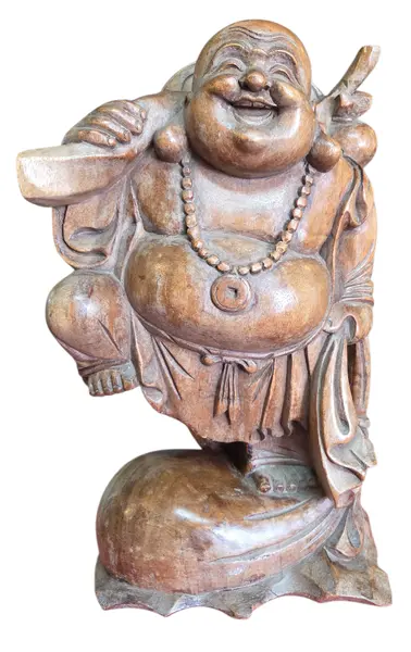 Foto de um(a) Escultura Buda em Madeira Maciça Esculpida à Mão, da categoria de Escultura. Linda peça decorativa entalhada em um único bloco de madeira maciça. Apresenta veios naturais e acabamento primoroso que... Mostrado de uma perspectiva diferente. Vendido no marketplace Trésors.