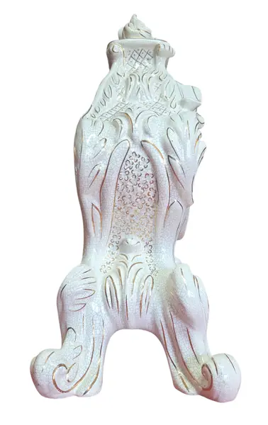 Foto de um(a) Relógio de Mesa em Porcelana Craquelada – Peça Decorativa, da categoria de Relógios de mesa. **RELÓGIO NÃO FUNCIONA, PEÇA ADAPTADA NA PORCELANA** Este elegante relógio de mesa é uma peça de destaque que une o charme... Mostrado de uma perspectiva diferente. Vendido no marketplace Trésors.