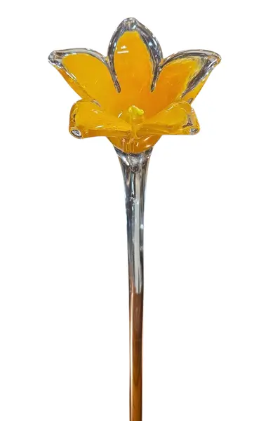 Foto de um(a) Flor Decorativa em Cristal Murano - Amarelo Ouro, da categoria de Outros colecionáveis. Elegante flor decorativa artesanal, modelada à mão em cristal Murano. Esta peça une o charme do design orgânico com a... Mostrado de uma perspectiva diferente. Vendido no marketplace Trésors.