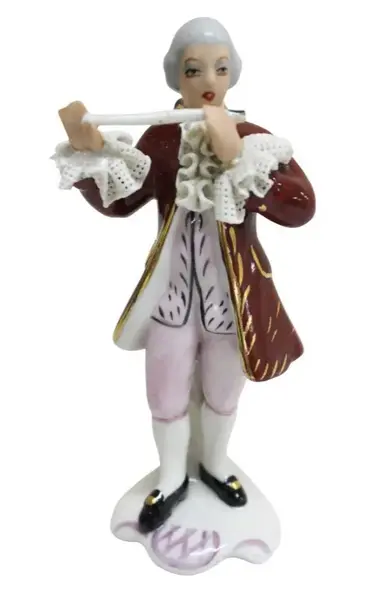 Foto de um(a) Escultura flautista porcelana Rebis POA, da categoria de Produtos sem categoria. Bela escultura de flautista com vestimenta da época pintado a mão. Da manufatura PORCELANA REBIS, indústria estabelecida em... Mostrado de uma perspectiva diferente. Vendido no marketplace Trésors.