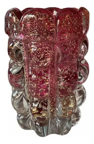 Foto de um(a) Antigo Vaso Em Murano Italy Glass Vermelho Com Ouro Art Deco, da categoria de Vasos. Mix and Match! Murano com ouro é a melhor combinação que temos. Antigo vaso artístico feito à mão em Murano Italy Glass com... Vendido no marketplace Trésors.