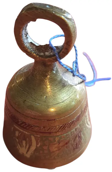 Foto de um(a) Sino Decorativo em Bronze, da categoria de Outros colecionáveis. Beleza artesanal e som cristalino.Este sino é uma peça versátil, ideal tanto para colecionadores quanto para uso em rituais,... Mostrado de uma perspectiva diferente. Vendido no marketplace Trésors.