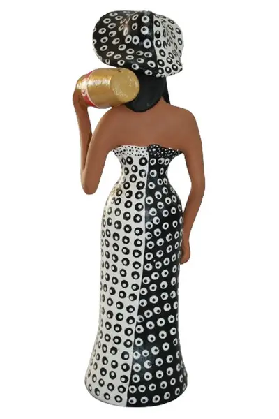 Foto de um(a) Escultura terracota figura mulher, da categoria de Escultura. ARTE POPULAR - escultura em terracota representando figura de mulher com vaso no ombro, pintada a mão nas cores branco e... Mostrado de uma perspectiva diferente. Vendido no marketplace Trésors.