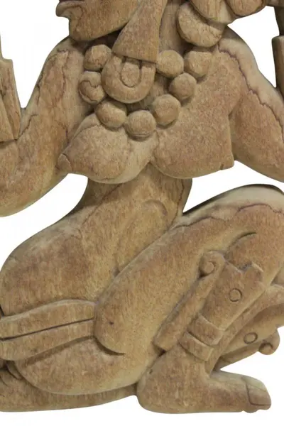 Foto de um(a) Escultura Kulkulcán Ou Zamná Marrom-claro, da categoria de Escultura. Bela escultura em madeira representando uma figura da mitologia maia, possivelmente KULKULCÁN OU ZAMNÁ. Retrata uma figura... Mostrado de uma perspectiva diferente. Vendido no marketplace Trésors.