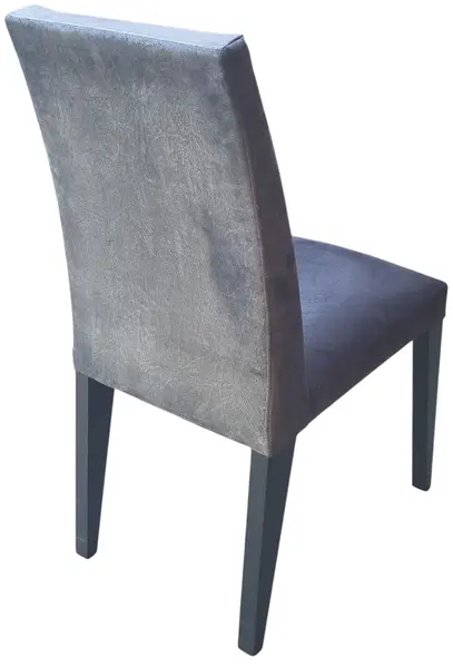 Foto de um(a) Cadeira em Suede Cinza e Pés de Madeira, da categoria de Outras cadeiras. Com um design clean, elegante e altamente versátil, esta cadeira é a escolha perfeita para compor salas de jantar,... Mostrado de uma perspectiva diferente. Vendido no marketplace Trésors.