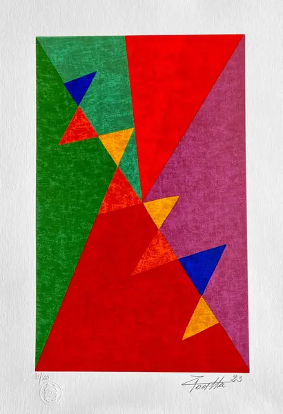 Foto de um(a) COMPOSIÇÃO VERMELHO, VERDE 50 X 35 CM - ZiFacella, da categoria de Serigrafia. Serigrafia original póstuma do artista ZiFacella. Dimensões: Altura: 50 cm Largura: 35 cm Breve biografia do artista:... Vendido no marketplace Trésors.
