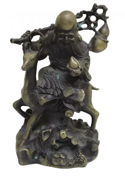 Foto de um(a) Escultura De Bronze Shou Xing Ou Shou Lau Bronze, da categoria de Escultura. Escultura em bronze representando SHOU XING OU SHOU LAU, o deus taoísta chinês da longevidade. Medidas 19A X 14L X 7P... Vendido no marketplace Trésors.