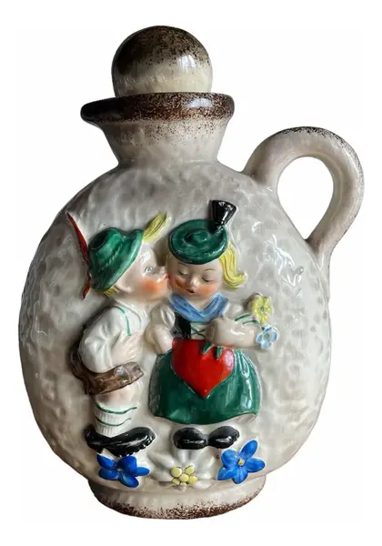 Foto de um(a) Antiga Rara Garrafa Jarra Porcelana Alemã Goebel Art Deco, da categoria de Jarros. ~ Goebel ~Antiga e graciosa jarra de coleção em cerâmica artística alemã da manufatura Goebel, com selo da década de 1950 e... Vendido no marketplace Trésors.