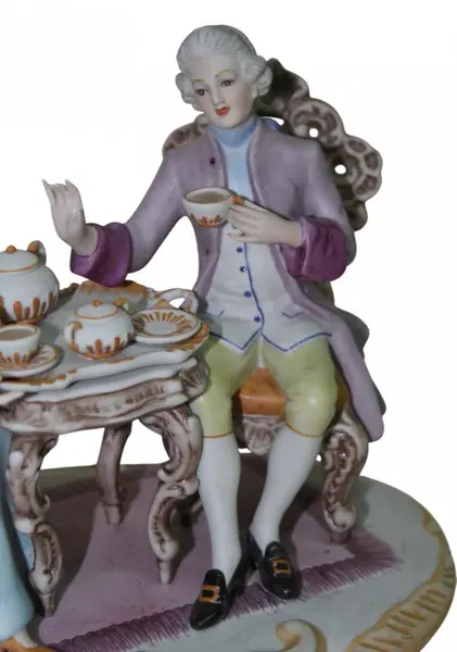 Foto de um(a) Escultura em biscuit Italiano Capodemonte, da categoria de Escultura. Antigo e belo grupo escultório em biscuit italiano CAPODEMONTE, adquirido na loja CASA DEL REGALO BORTOLO - VENEZIA,... Mostrado de uma perspectiva diferente. Vendido no marketplace Trésors.