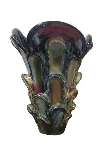 Foto de um(a) Vaso Murano, Década de 1960, da categoria de Vasos. Vaso murano década de 1960 com todas as características da época em perfeito estado. A: 25 cm / Diâmetro superior: 20 cm /... Vendido no marketplace Trésors.