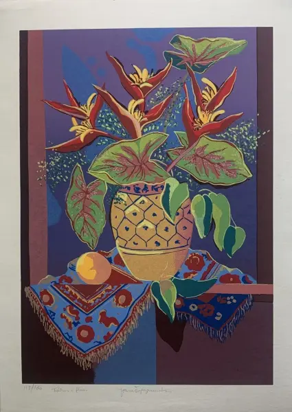 Foto de um(a) Yara Tupynambá - Folhas e Flores - Serigrafia original assinada a mão pela artista, da categoria de Serigrafia. Yara Tupynambá - Folhas e Flores - Serigrafia original assinada a mão pela artista, medindo 70 x 50 cm, sem molduraYara... Mostrado de uma perspectiva diferente. Vendido no marketplace Trésors.
