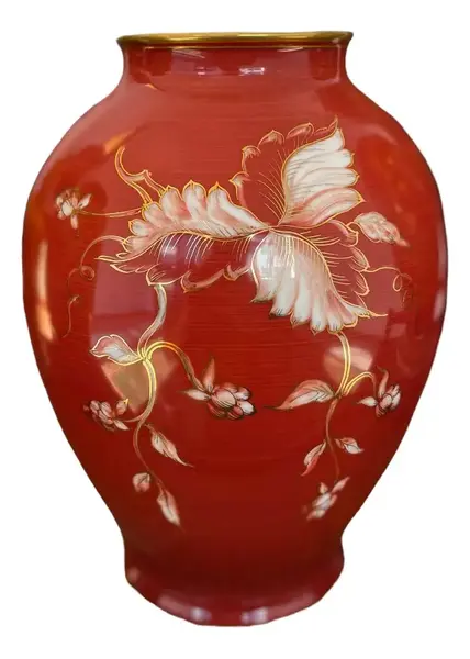 Foto de um(a) Antigo Raro Vaso Jarro Art Deco Porcelana Alemã Furstenberg, da categoria de Vasos. ~ Furstenberg Germany ~Antigo e majestoso vaso artístico em porcelana alemã, pintada à mão. Decoração com flores e filetes... Vendido no marketplace Trésors.