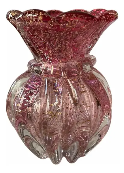 Foto de um(a) Antigo Pequeno Vaso Art Deco Murano Vermelho Com Ouro Italy Glass, da categoria de Vasos. Mix and Match!Murano com ouro é a melhor combinação que temos. Antigo vaso artístico feito à mão em Murano Italy Glass com... Vendido no marketplace Trésors.